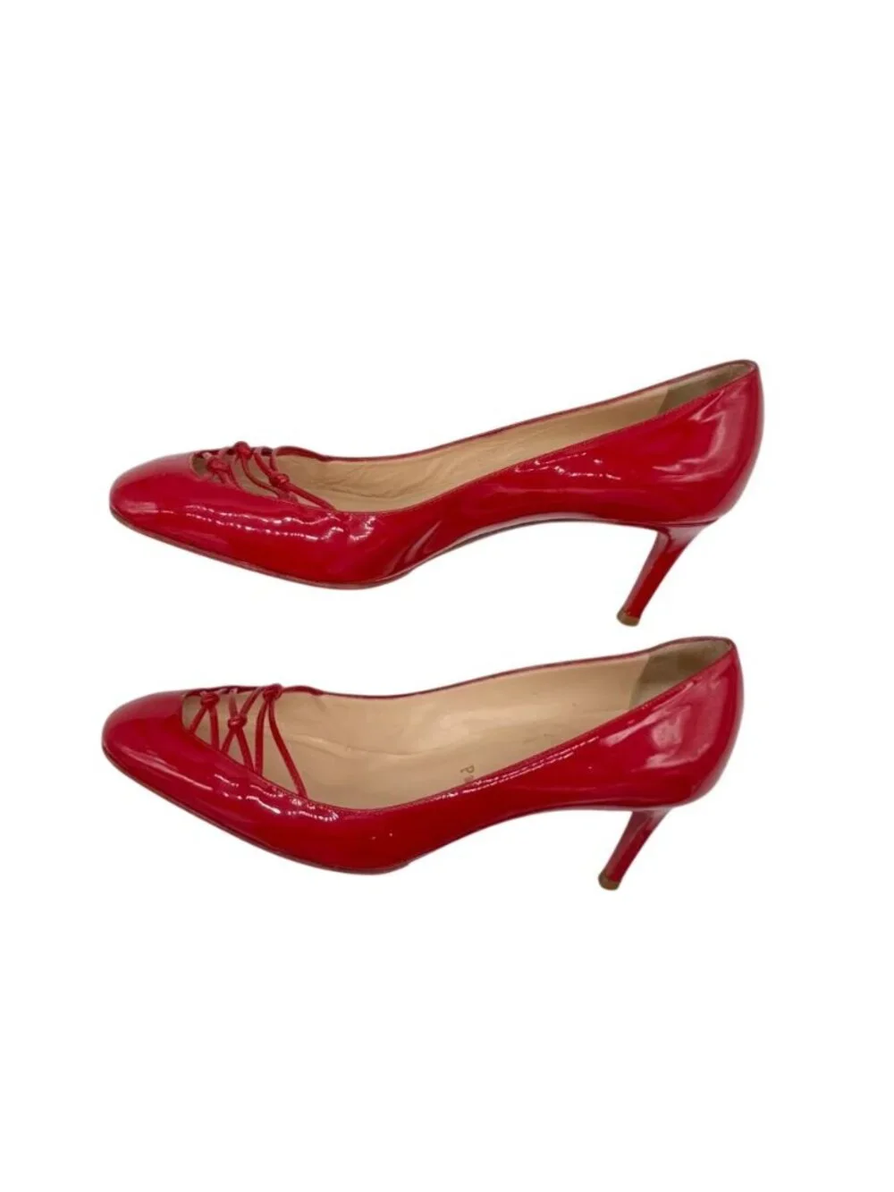 Christian Louboutin Coquelicot Patent Leather Basico 70 Heels Size 37